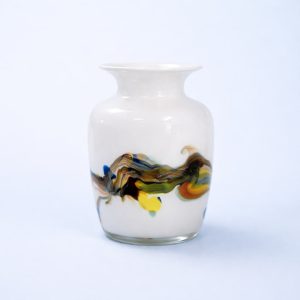 Glasvas med färginlägg 18 cm