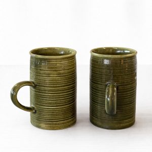 Kopp i keramik Deco Helsingborg grön glasyr