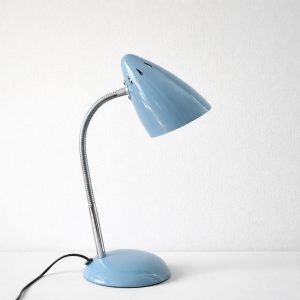 blå vintage bordslampa böjbar arm