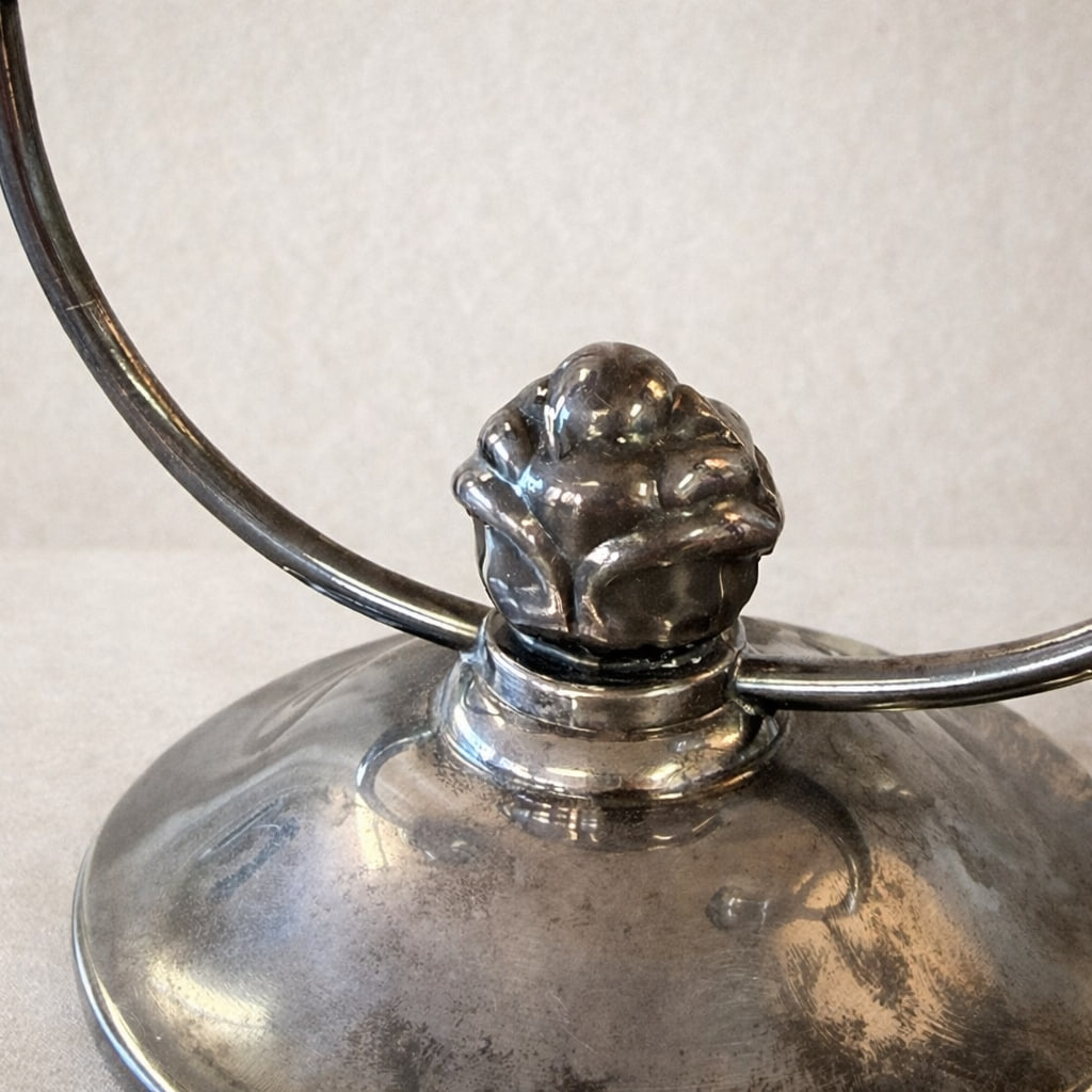 tvåarmad vintage ljusstake metall