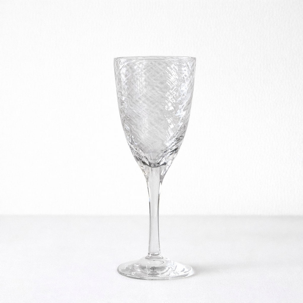 Vintage vinglas från Skruf – slipat glas, 8 st