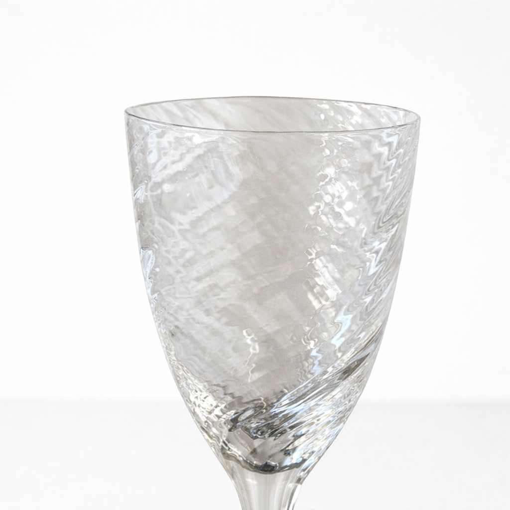 Vintage vinglas från Skruf – slipat glas, 8 st