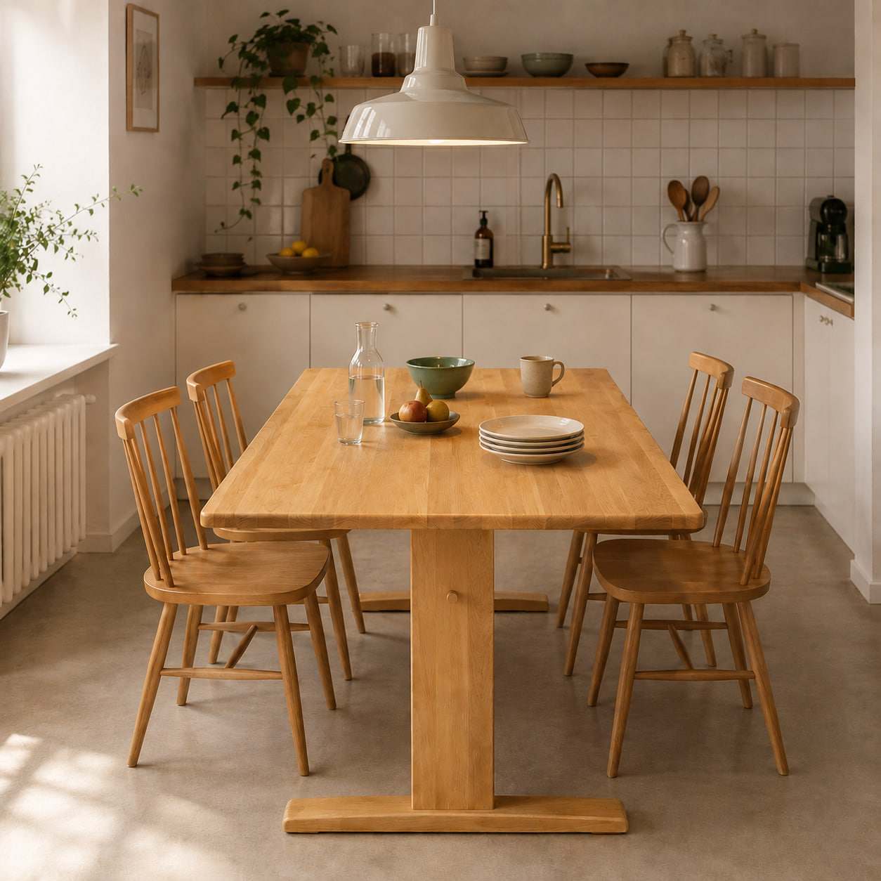 Yngve Ekström "Björka" matbord för Stolab från 1987. Tillverkat i björk med klassisk skandinavisk design och hög kvalitet. Ett svenskt designoriginal.