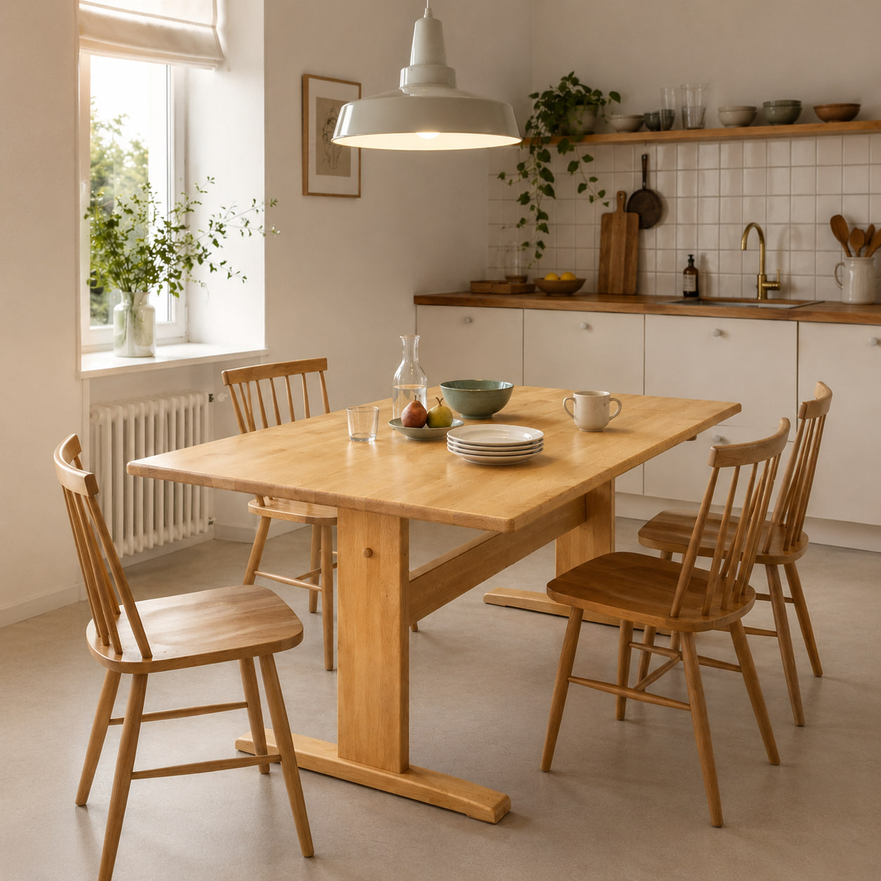 Yngve Ekström "Björka" matbord för Stolab från 1987. Tillverkat i björk med klassisk skandinavisk design och hög kvalitet. Ett svenskt designoriginal.